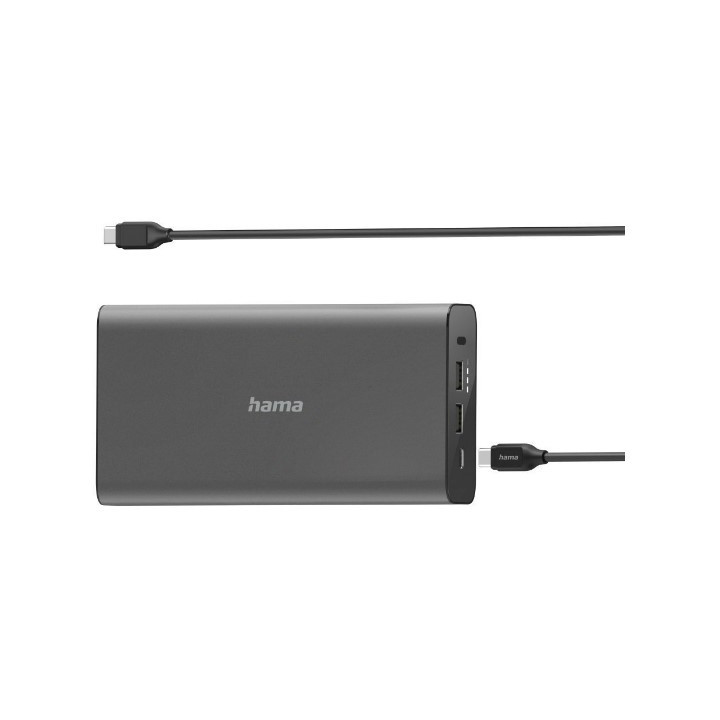 Павербанк Hama Universal 26800mAh PD 5-20V/60W Grey (00200012) - 1 фото