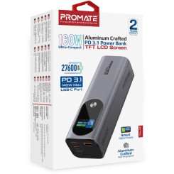 УМБ Promate Titan-160 140W 27600mAh Gray - 10 фото