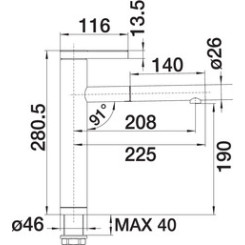 Кухонний змішувач BLANCO LINEE S 517593 - 4 фото