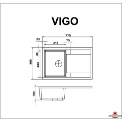 Кухонная мойка GRANADO VIGO AVENA - 2 фото