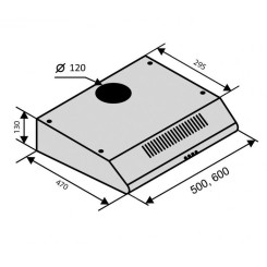 Витяжка VENTOLUX ALDO 60 WH - 2 фото