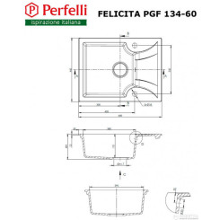 Кухонна мийка PERFELLI FELICITA PGF 134-60 WHITE - 2 фото