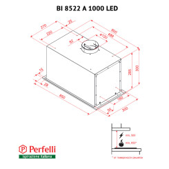 Витяжка PERFELLI BI 8522 A 1000 I LED - 2 фото