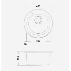 Кухонная мойка ELLECI EGO ROUND avena 51 - 2 фото